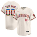 Los Angeles Angels Mexico Vapor Premier Limited Custom Jersey - All Stitched - Youth, Cream