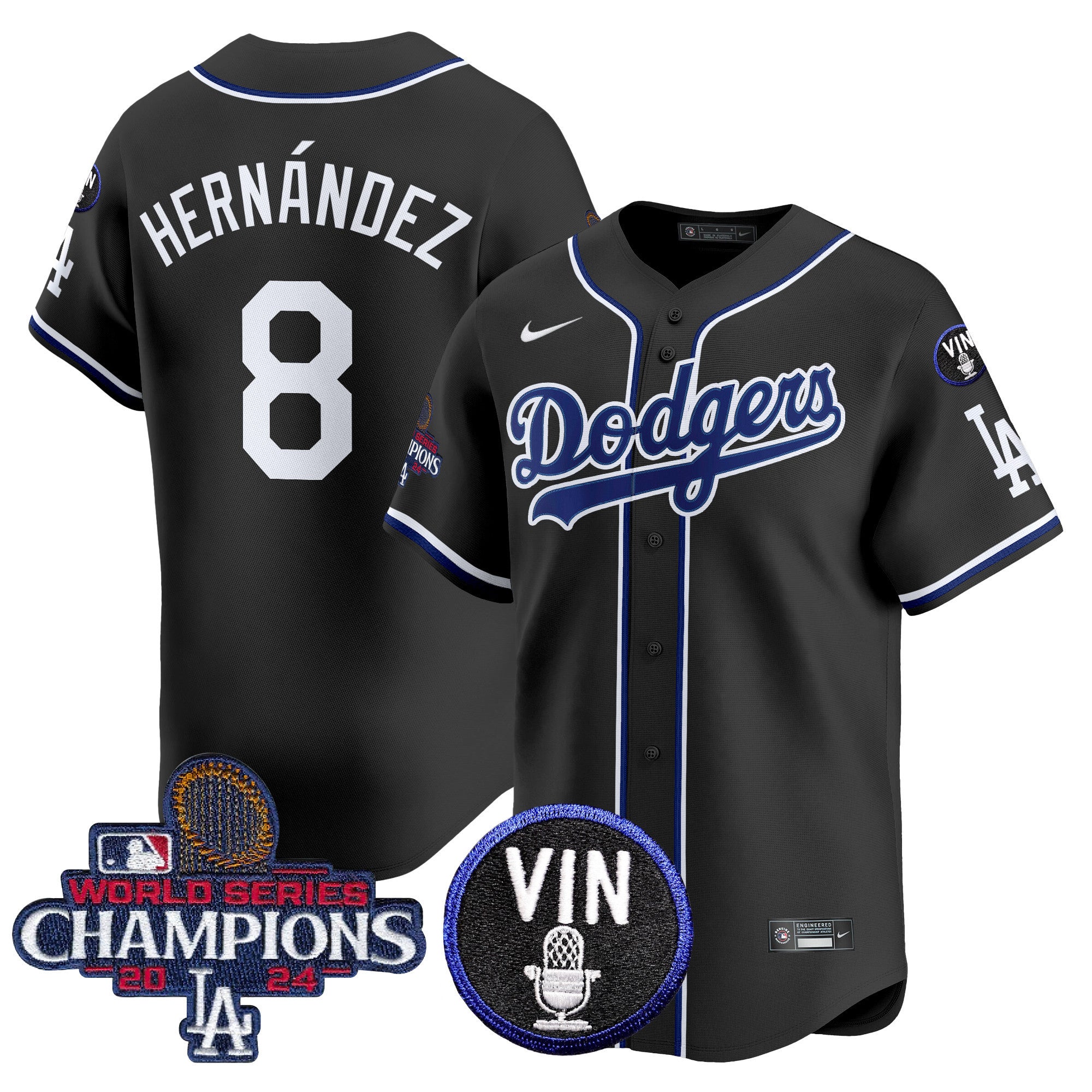 Los Angeles Dodgers 2025 Lights Out Vapor Premier Limited Jersey - All Stitched - Men, Kike Hernandez