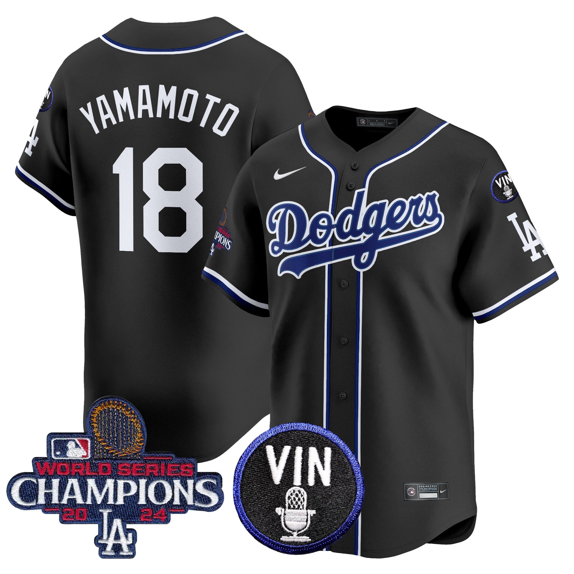 Los Angeles Dodgers 2025 Lights Out Vapor Premier Limited Jersey - All Stitched - Men, Yamamoto