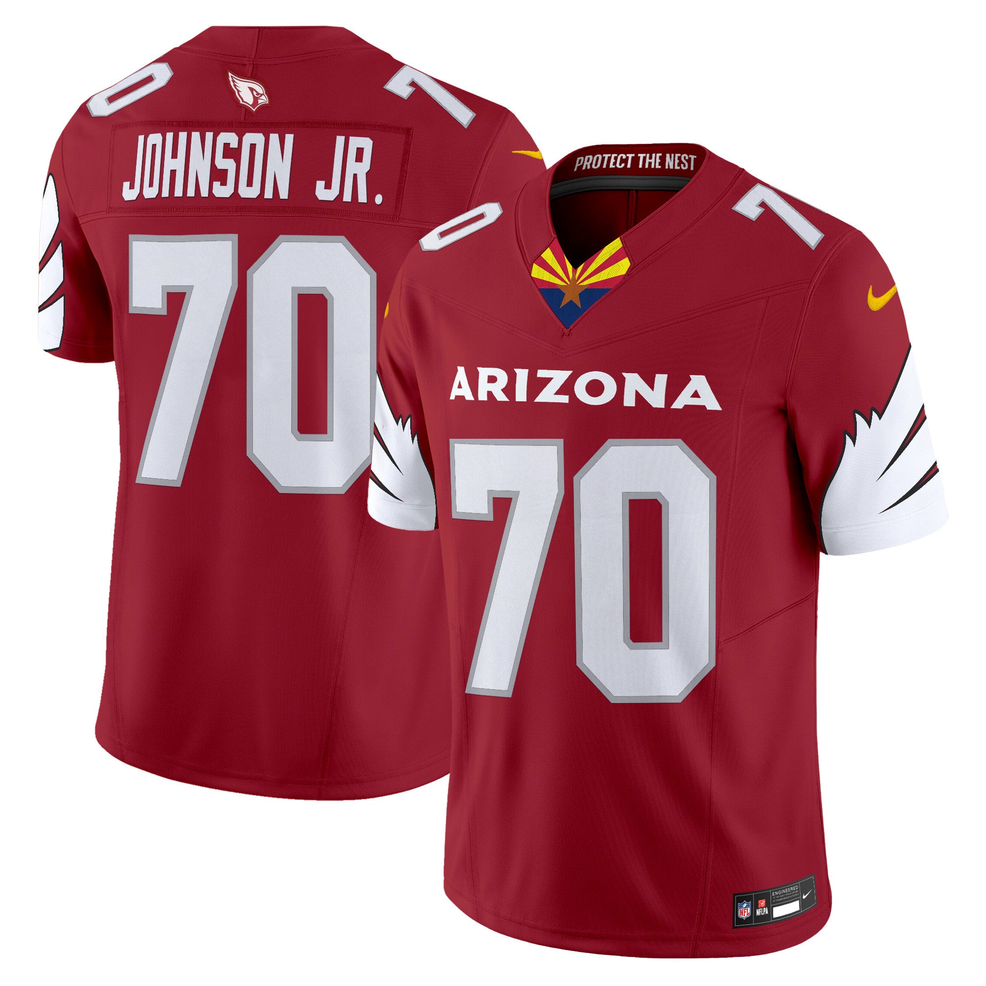 Men's Arizona Cardinals 2024 Special Vapor Limited Jersey - All Stitched - Red, Paris Johnson Jr.