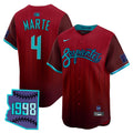 Men's Arizona Diamondbacks 2025 City Connect Vapor Premier Limited Jersey V2 - Stitched - Red, Ketel Marte