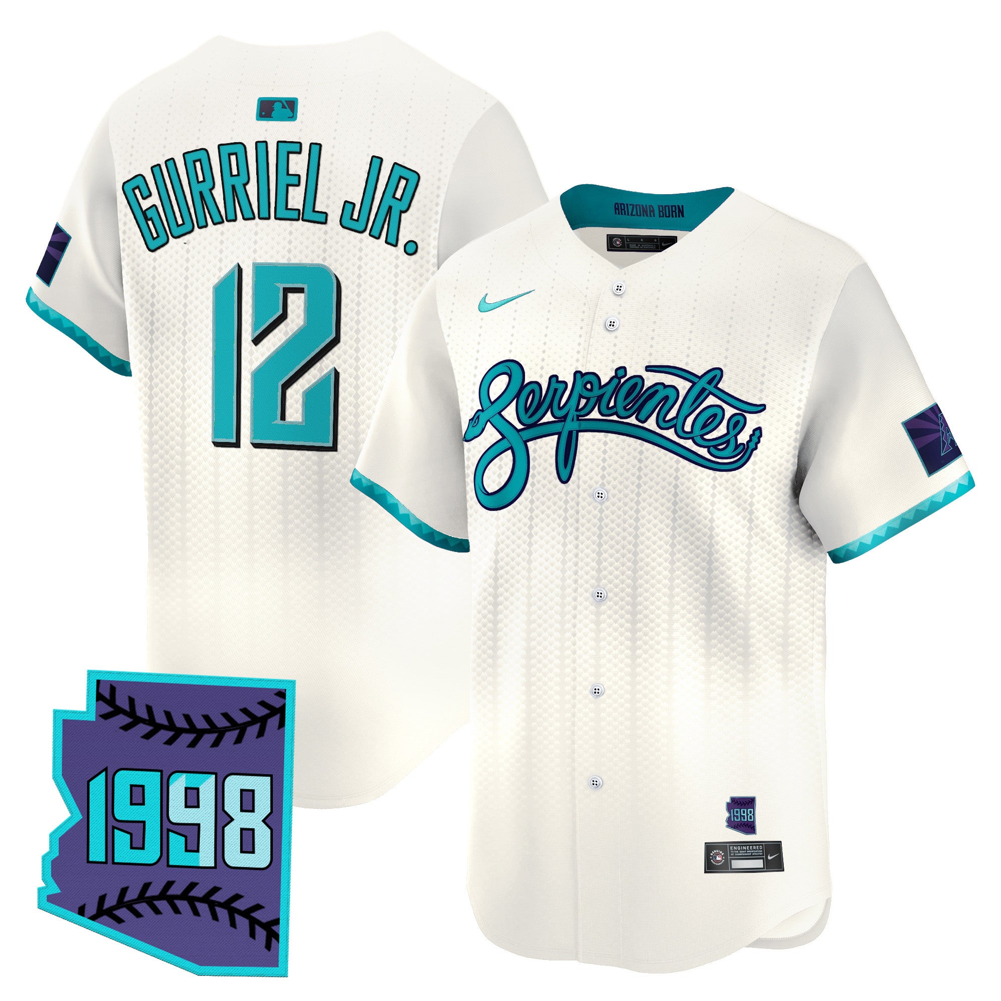 Men's Arizona Diamondbacks 2025 City Connect Vapor Premier Limited Jersey V2 - Stitched - Cream, Lourdes Gurriel Jr.