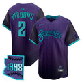 Men's Arizona Diamondbacks 2025 City Connect Vapor Premier Limited Jersey V2 - Stitched - Purple, Geraldo Perdomo