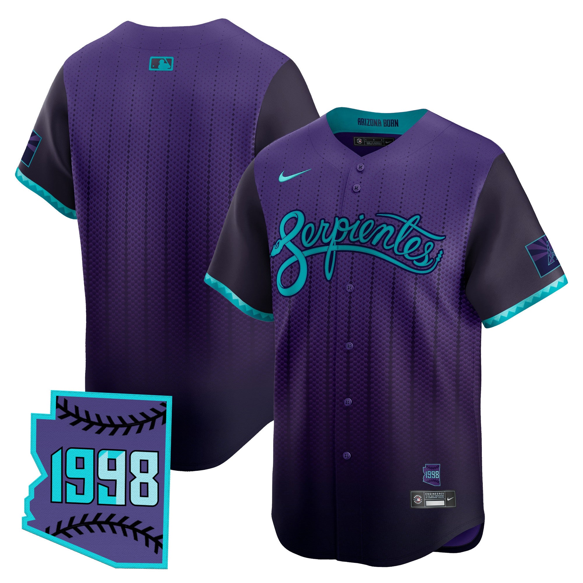 Men's Arizona Diamondbacks 2025 City Connect Vapor Premier Limited Jersey V2 - Stitched - Purple, Team