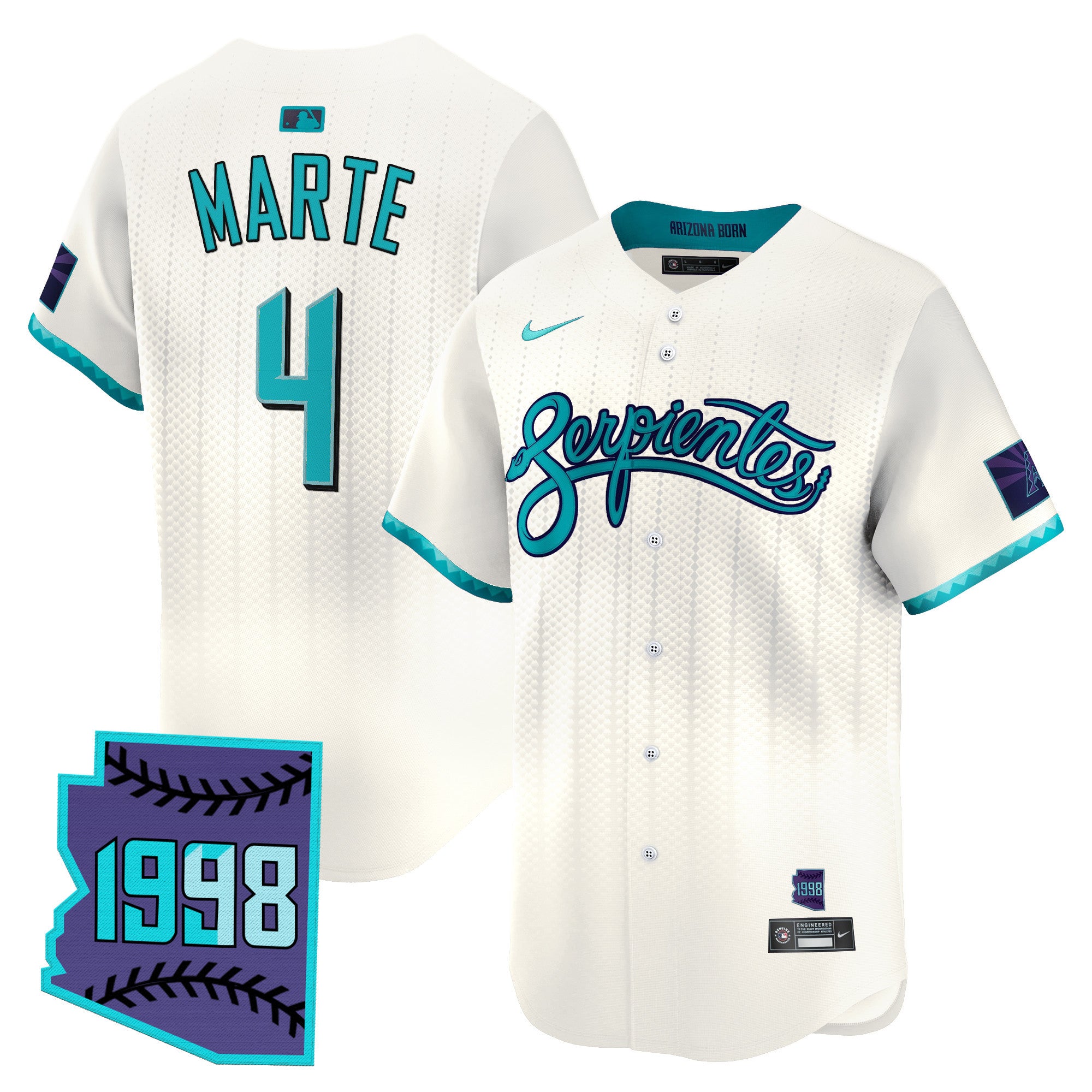 Men's Arizona Diamondbacks 2025 City Connect Vapor Premier Limited Jersey V2 - Stitched - Cream, Ketel Marte