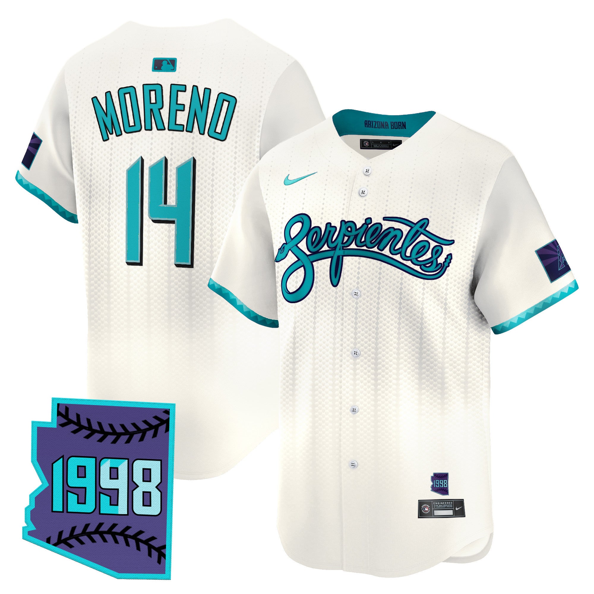 Men's Arizona Diamondbacks 2025 City Connect Vapor Premier Limited Jersey V2 - Stitched - Cream, Gabriel Moreno