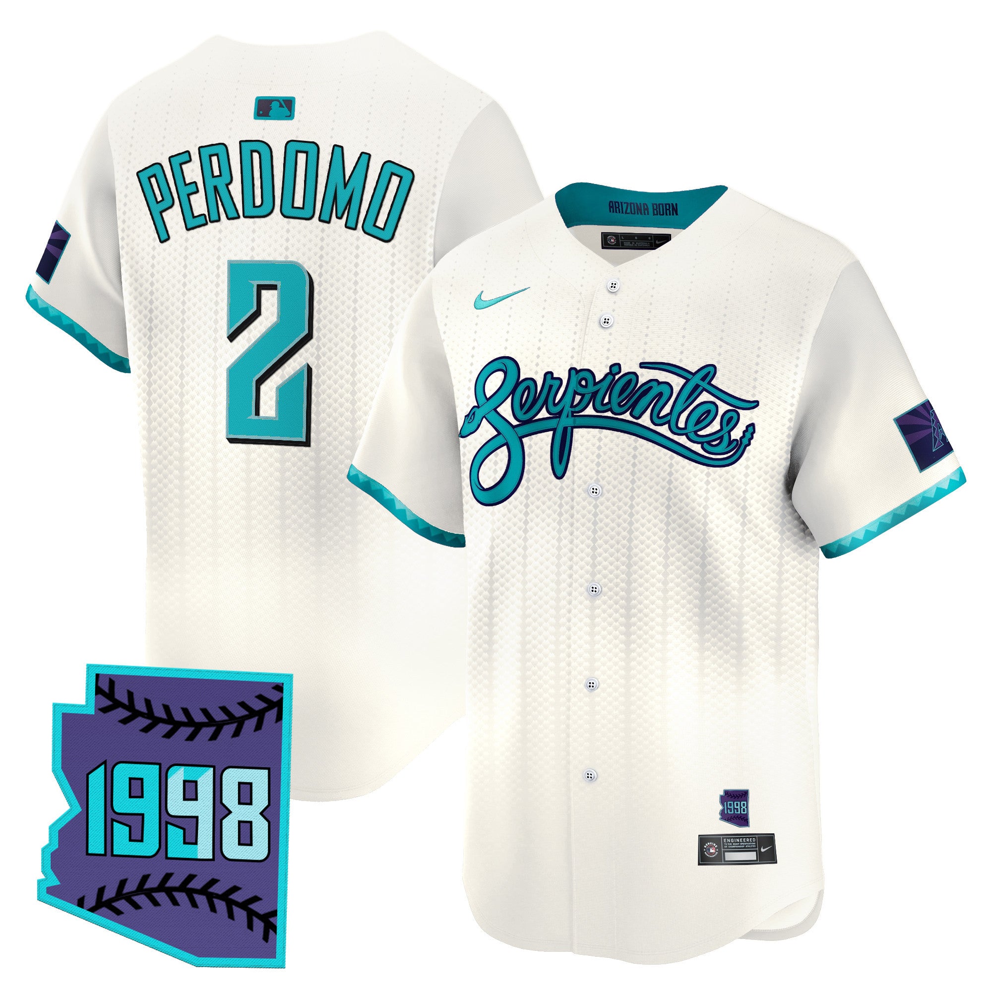 Men's Arizona Diamondbacks 2025 City Connect Vapor Premier Limited Jersey V2 - Stitched - Cream, Geraldo Perdomo