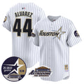 Men's Astros 1999 Throwback 35th & Astrodome Patch Vapor Premier Limited Jersey V2 - All Stitched - Pinstripe, Yordan Álvarez