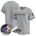 Men's Astros 1999 Throwback 35th & Astrodome Patch Vapor Premier Limited Jersey V2 - All Stitched - Gray, Team