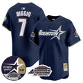 Men's Astros 1999 Throwback 35th & Astrodome Patch Vapor Premier Limited Jersey V2 - All Stitched