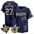Men's Astros Armed Forces Day Vapor Premier Limited Jersey - All Stitched - Navy, José Altuve