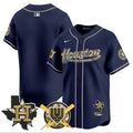 Men's Astros Armed Forces Day Vapor Premier Limited Jersey - All Stitched - Navy, Team
