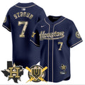 Men's Astros Armed Forces Day Vapor Premier Limited Jersey - All Stitched - Navy, CJ Stroud