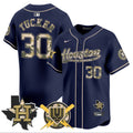 Men's Astros Armed Forces Day Vapor Premier Limited Jersey - All Stitched - Navy, Kyle Tucker
