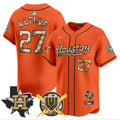 Men's Astros Armed Forces Day Vapor Premier Limited Jersey - All Stitched - Orange, José Altuve