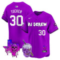 Men's Astros DJ Screw 2024 Vapor Premier Limited Jersey - All Stitched - Purple, Kyle Tucker