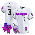 Men's Astros DJ Screw 2024 Vapor Premier Limited Jersey - All Stitched - White, Jeremy Pena