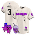 Men's Astros DJ Screw 2024 Vapor Premier Limited Jersey - All Stitched - Cream, Jeremy Pena