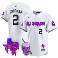 Men's Astros DJ Screw 2024 Vapor Premier Limited Jersey - All Stitched - White, Alex Bregman