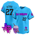 Men's Astros DJ Screw 2024 Vapor Premier Limited Jersey - All Stitched - Light Blue, José Altuve