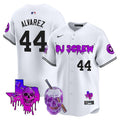 Men's Astros DJ Screw 2024 Vapor Premier Limited Jersey - All Stitched - White, Yordan Álvarez