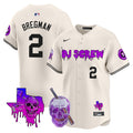 Men's Astros DJ Screw 2024 Vapor Premier Limited Jersey - All Stitched - Cream, Alex Bregman