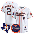 Men's Astros "Houston Strong" Patch Vapor Premier Limited Jersey - All Stitched - Home, Alex Bregman