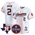 Men's Astros "Houston Strong" Patch Vapor Premier Limited Jersey - All Stitched - Home, Travis Scott