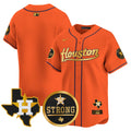 Men's Astros "Houston Strong" Patch Vapor Premier Limited Jersey - All Stitched - Orange Gold, Team