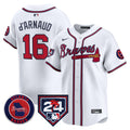 Men's Atlanta Braves 2024 Spring Training Patch Vapor Premier Limited Jersey - All Stitched - White, Travis D'Arnaud