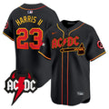 Men's Atlanta Braves AC/DC Vapor Premier Limited Jersey - All Stitched - Black, Michael Harris II