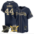Men's Atlanta Braves Armed Forces Day Vapor Premier Limited Jersey - All Stitched - Navy, Hank Aaron