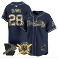 Men's Atlanta Braves Armed Forces Day Vapor Premier Limited Jersey - All Stitched - Navy, Matt Olson