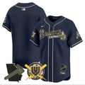Men's Atlanta Braves Armed Forces Day Vapor Premier Limited Jersey - All Stitched - Navy, Team