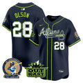 Men's Atlanta Braves Atliens & Hank Aaron Patch Vapor Premier Limited Jersey - All Stitched - Atliens, Matt Olson