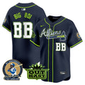Men's Atlanta Braves Atliens & Hank Aaron Patch Vapor Premier Limited Jersey - All Stitched - Atliens, Big Boi