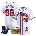 Men's Atlanta Braves Atliens Vapor Premier Limited Jersey V2 - All Stitched - White, Outkast