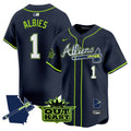 Men's Atlanta Braves Atliens Vapor Premier Limited Jersey V2 - All Stitched - Atliens, Ozzie Albies