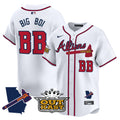 Men's Atlanta Braves Atliens Vapor Premier Limited Jersey V2 - All Stitched - White, Big Boi