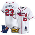 Men's Atlanta Braves Atliens Vapor Premier Limited Jersey V2 - All Stitched - White, Michael Harris II