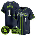 Men's Atlanta Braves Atliens Vapor Premier Limited Jersey V4 - All Stitched - Atliens, Ozzie Albies