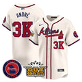 Men's Atlanta Braves Atliens Vapor Premier Limited Jersey V4 - All Stitched - Cream, André