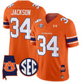Men's Auburn Tigers 2024 Alabama Patch Vapor Limited Jersey - All Stitched - Orange, Bo Jackson