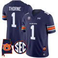 Men's Auburn Tigers 2024 Alabama Patch Vapor Limited Jersey - All Stitched - Navy, Payton Thorne