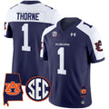 Men's Auburn Tigers 2024 Alabama Patch Vapor Limited Jersey - All Stitched - Navy Alternate, Payton Thorne