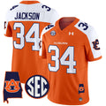 Men's Auburn Tigers 2024 Alabama Patch Vapor Limited Jersey - All Stitched - Orange Alternate, Bo Jackson