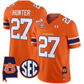 Men's Auburn Tigers 2024 Alabama Patch Vapor Limited Jersey - All Stitched - Orange, Jarquez Hunter