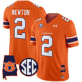 Men's Auburn Tigers 2024 Alabama Patch Vapor Limited Jersey - All Stitched - Orange, Cam Newton