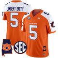 Men's Auburn Tigers 2024 Alabama Patch Vapor Limited Jersey - All Stitched - Orange Alternate, Lambert-Smith