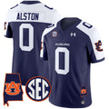 Men's Auburn Tigers 2025 Alabama Patch Vapor Limited Jersey - All Stitched - Navy Alternate, Damari Alston